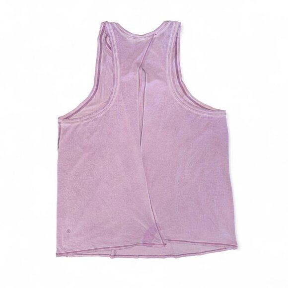 Lululemon athletica All Tied Up Lavender Purple Tank Top Open Tie Back Shirt - Picture 5 of 7